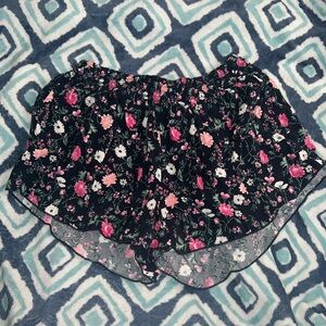 Hollister Floral Pink and Navy Flowy Shorts